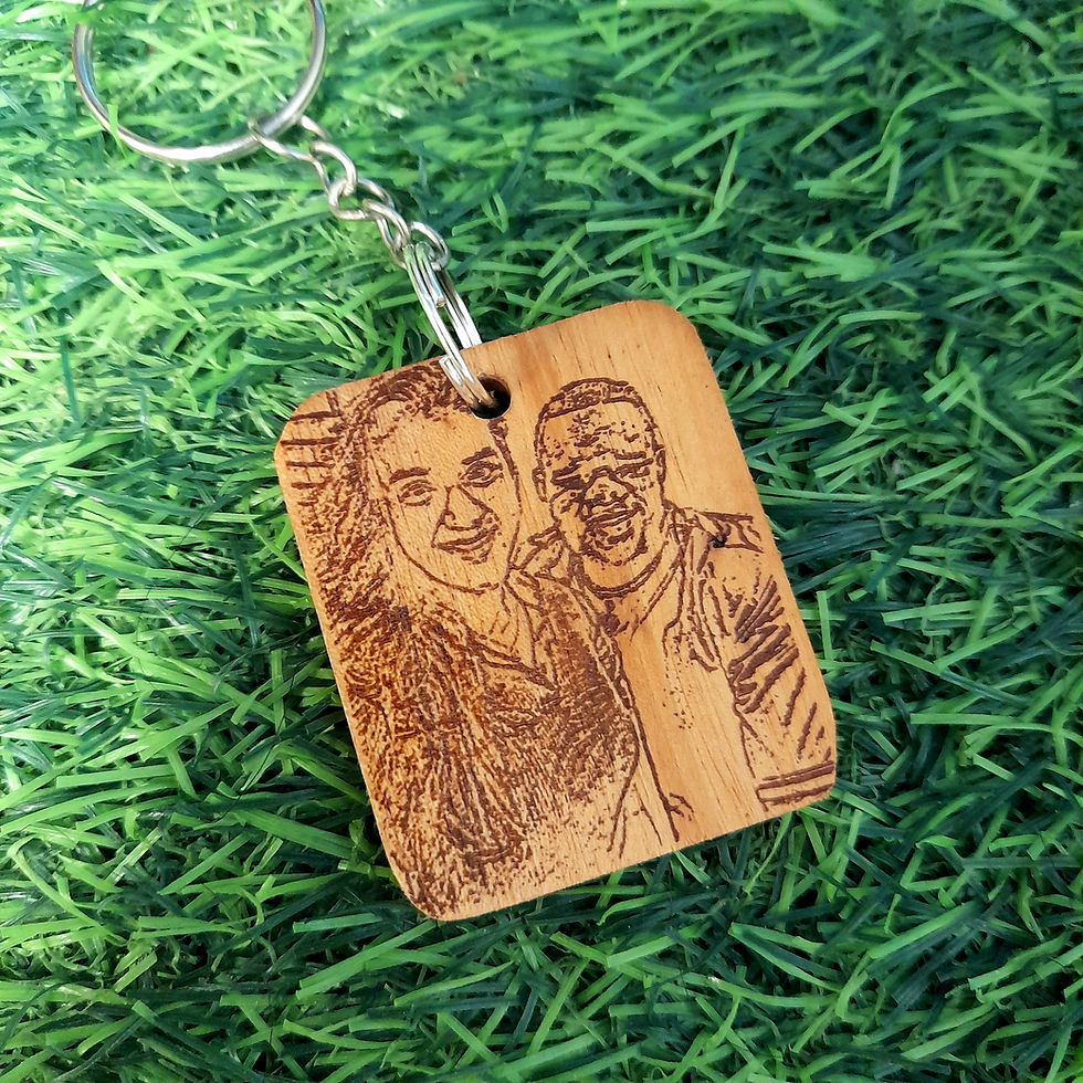 Thumbnail: Personalized Photo & QR Code Keychain
