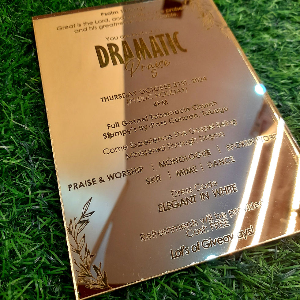 Thumbnail: Acrylic Invitations - Mirror Gold