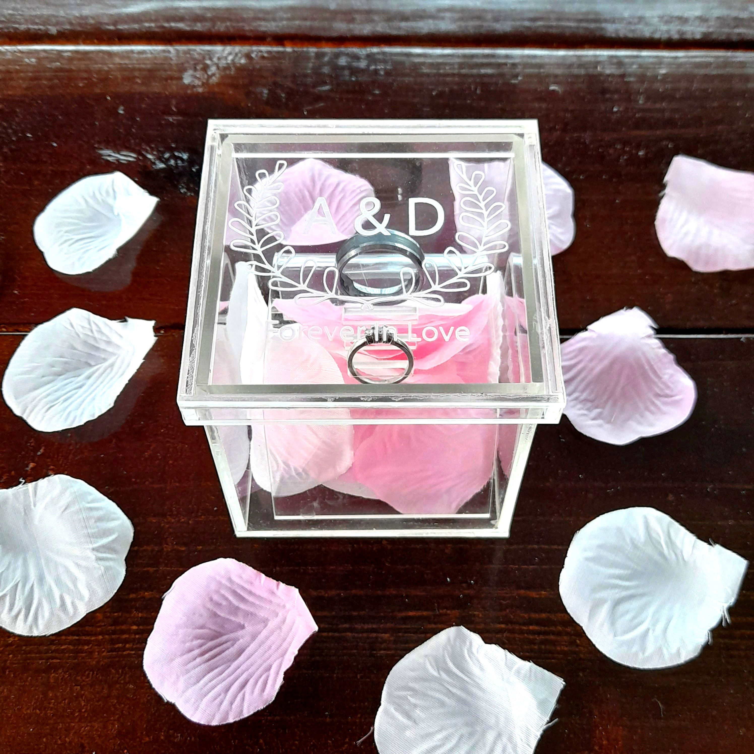 Personalized Acrylic Ring Box