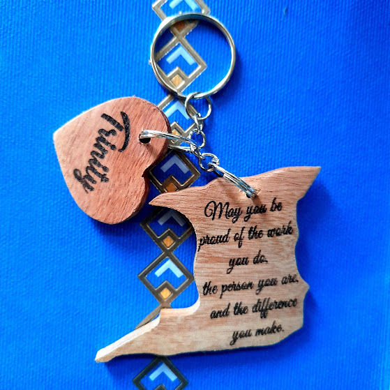 Thumbnail: Personalized Country Keychain