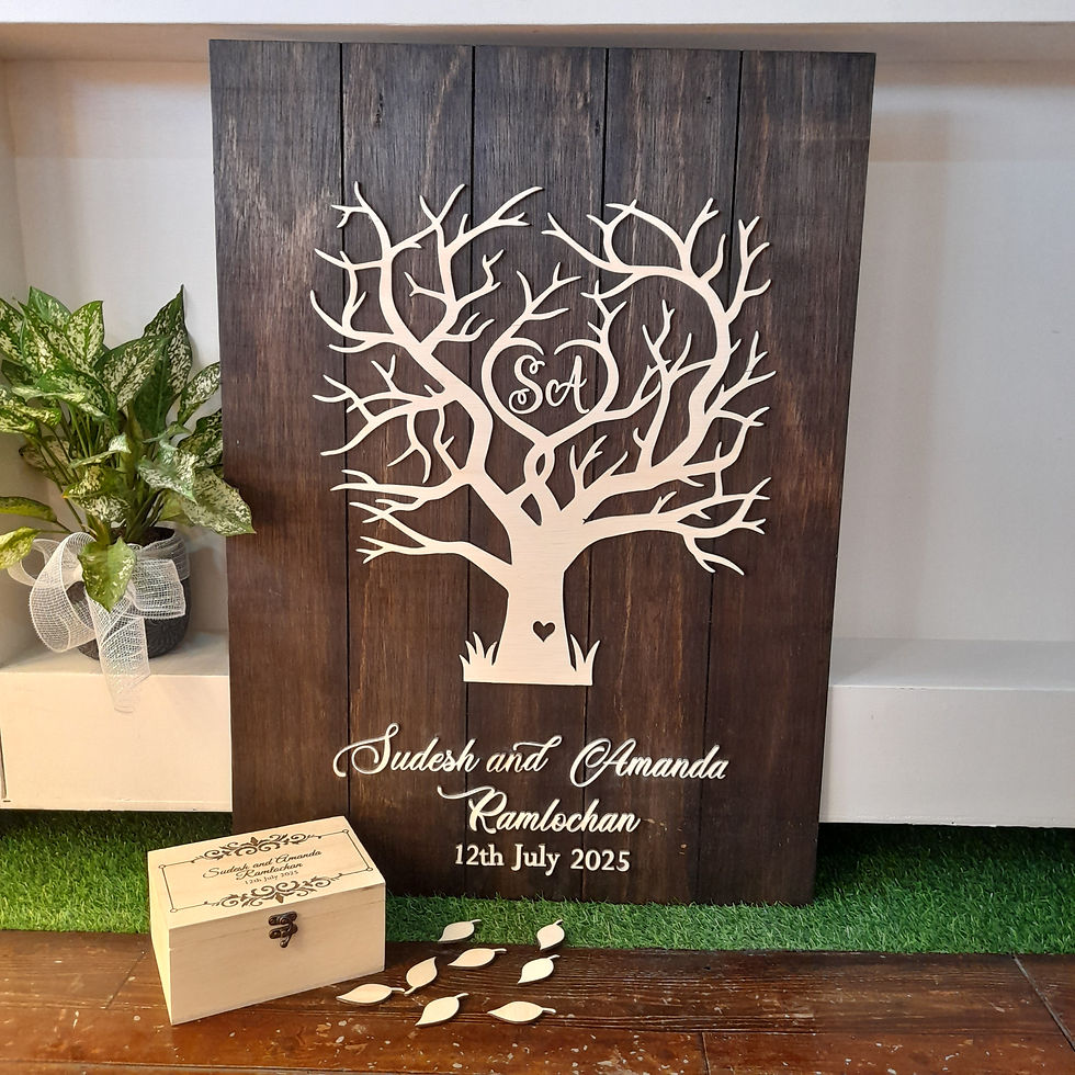 Thumbnail: Guest Signing Tree with Attachable Leaves