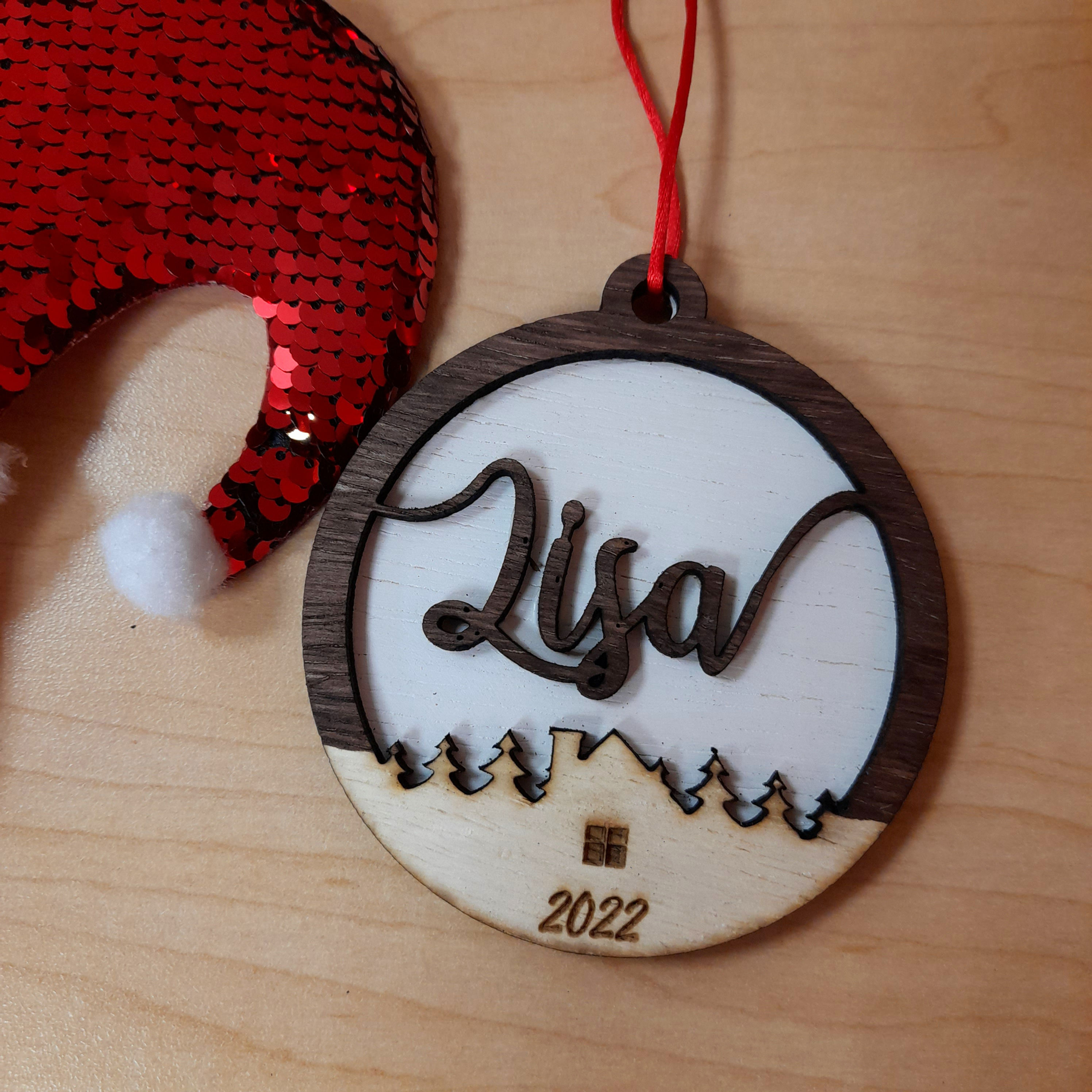Personalized Christmas Ornament - Raised Name