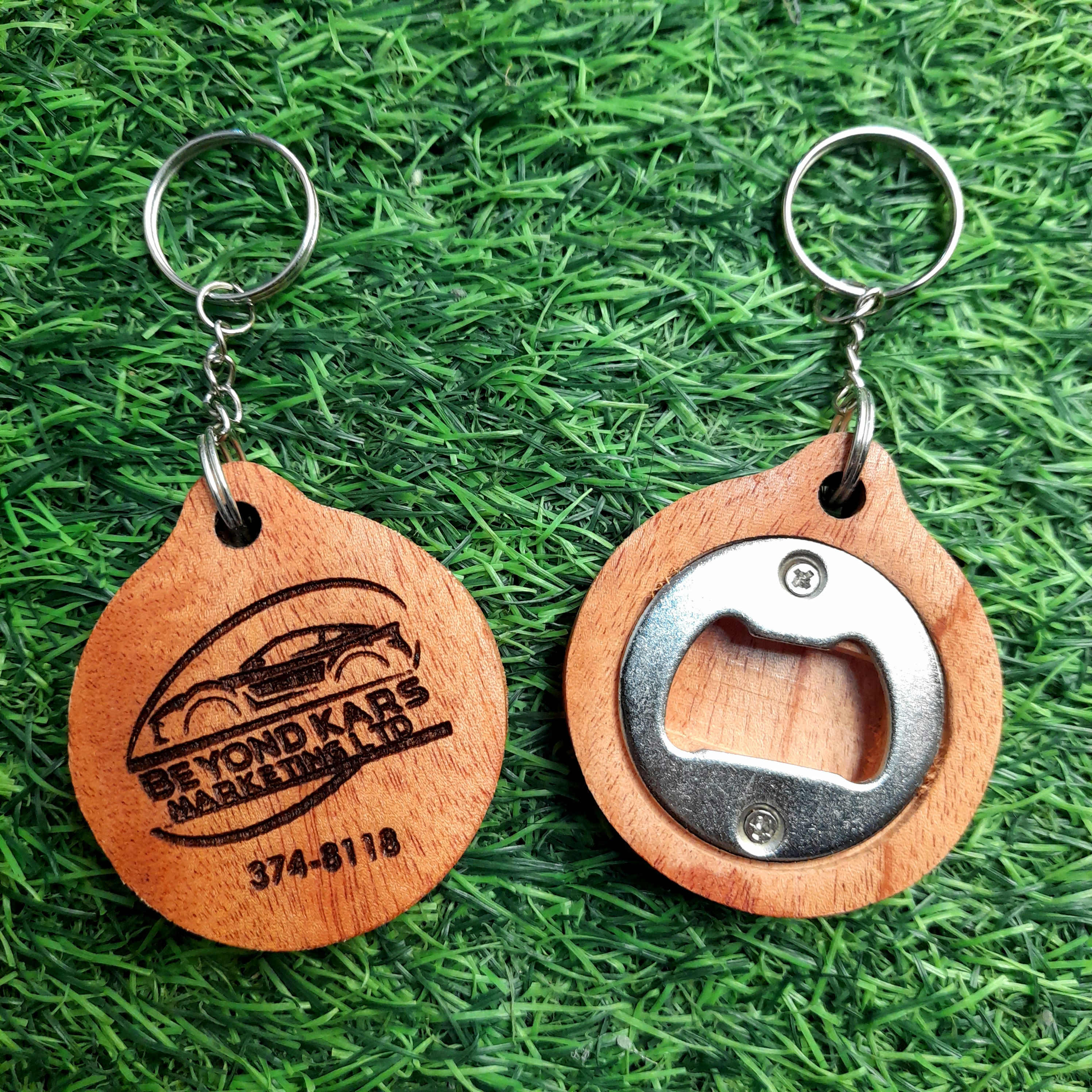 Wooden Bottle Opener Keychains