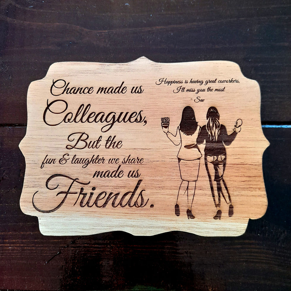 Thumbnail: Colleagues to Friends Wooden Plaque
