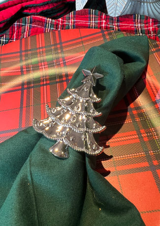 Christmas Tree Napkin Ring Set