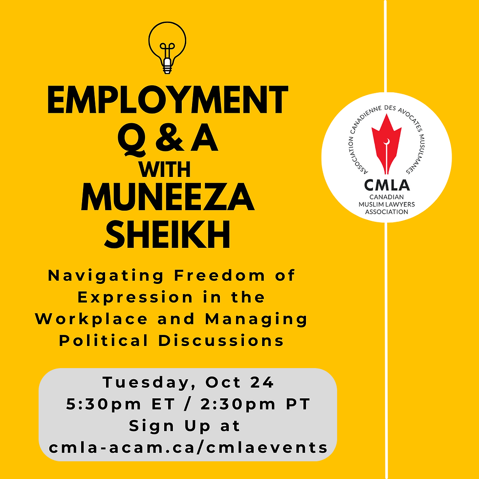 Employment Q&A with Muneeza Sheikh