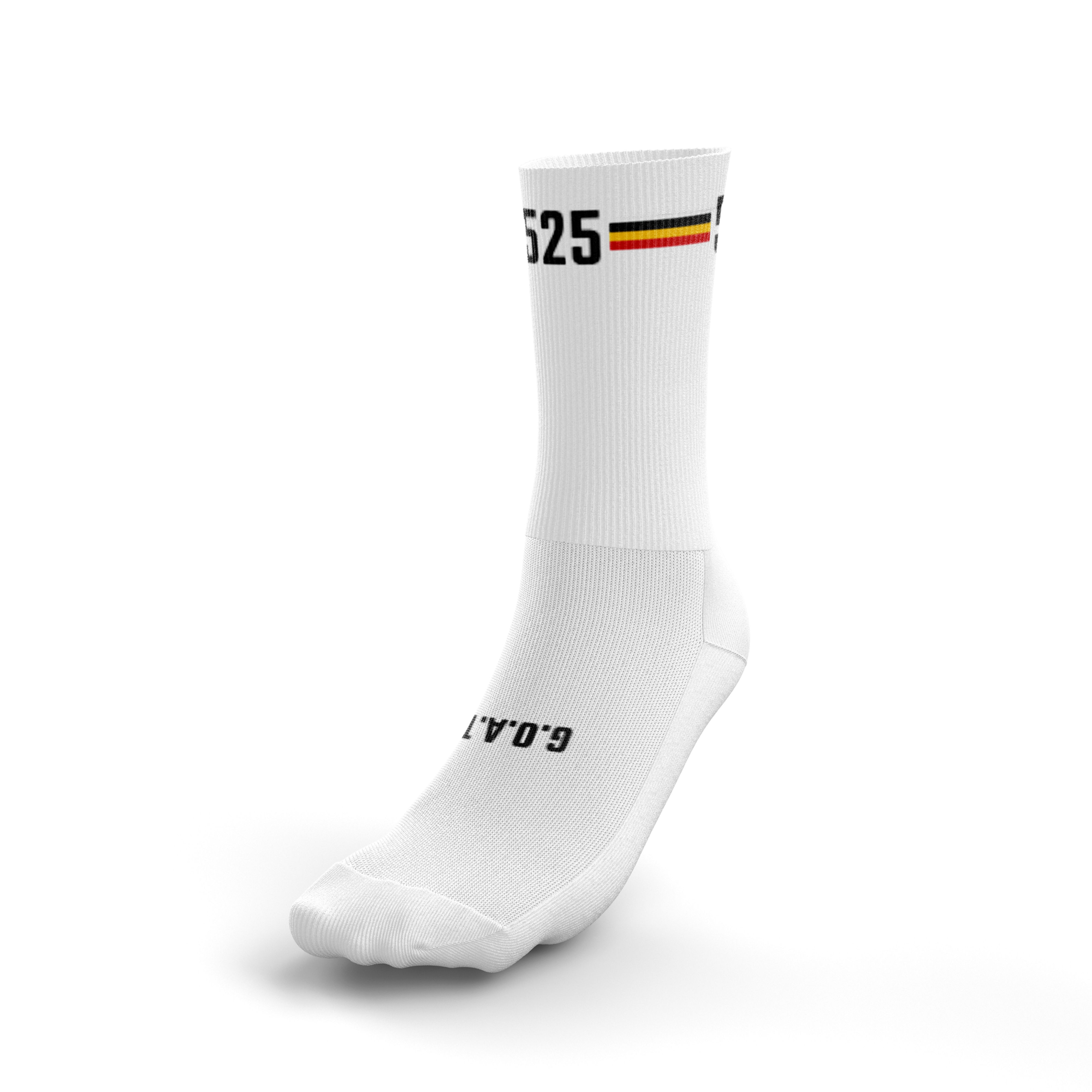 525 Witte fietssok met Belgische vlag - Eddy Merckx