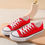 Thumbnail: Womens Trainers Canvas Flat Lace Up Comfortable Casual Shoes