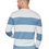 Thumbnail: Mens Comfort Jumper Two Tone Striped Sweater V-Neck Pullover Winter Sweater