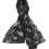 Thumbnail: Women’s Scarf Shiny Silver Printed Scarf With Leaf Pattern Soft Neck Scarf Shawl