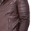Thumbnail: Men’s Leather Biker Jacket Sherpa Collar Brown Moto Style Winter Coat