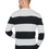 Thumbnail: Mens Comfort Jumper Two Tone Striped Sweater V-Neck Pullover Winter Sweater