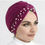 Thumbnail: Ladies Turban Hat Beaded Pearls Muslim Wrap Hair Cap Hijab Head Scarf Bandanna