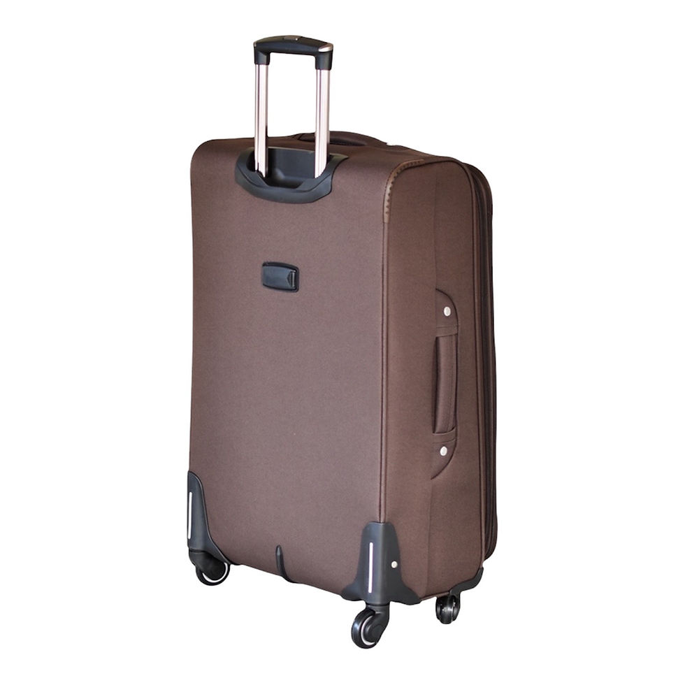 Thumbnail: Set Of 3 Luggage Nylon Lightweight 4 Wheel Spinner Trolley Travel Bag Suitcase