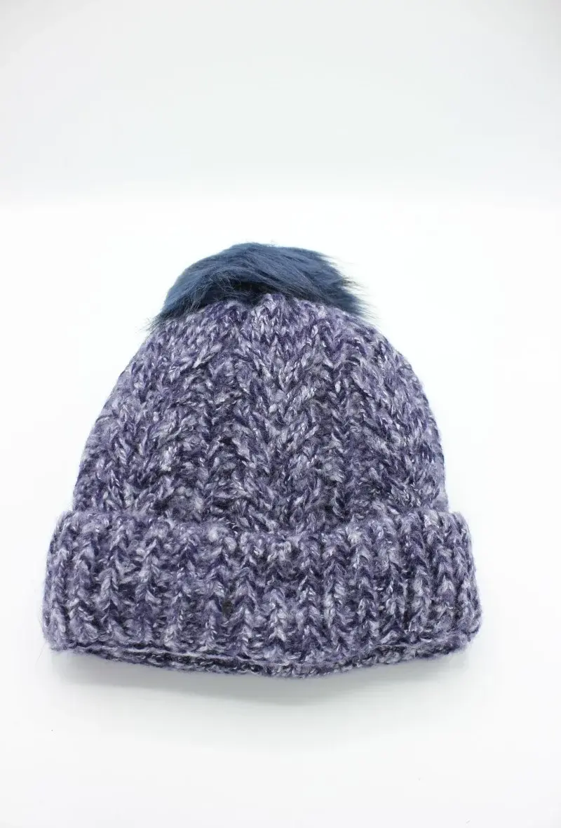Thumbnail: Unisex Comfy Knitted Pompom Winter Beanie