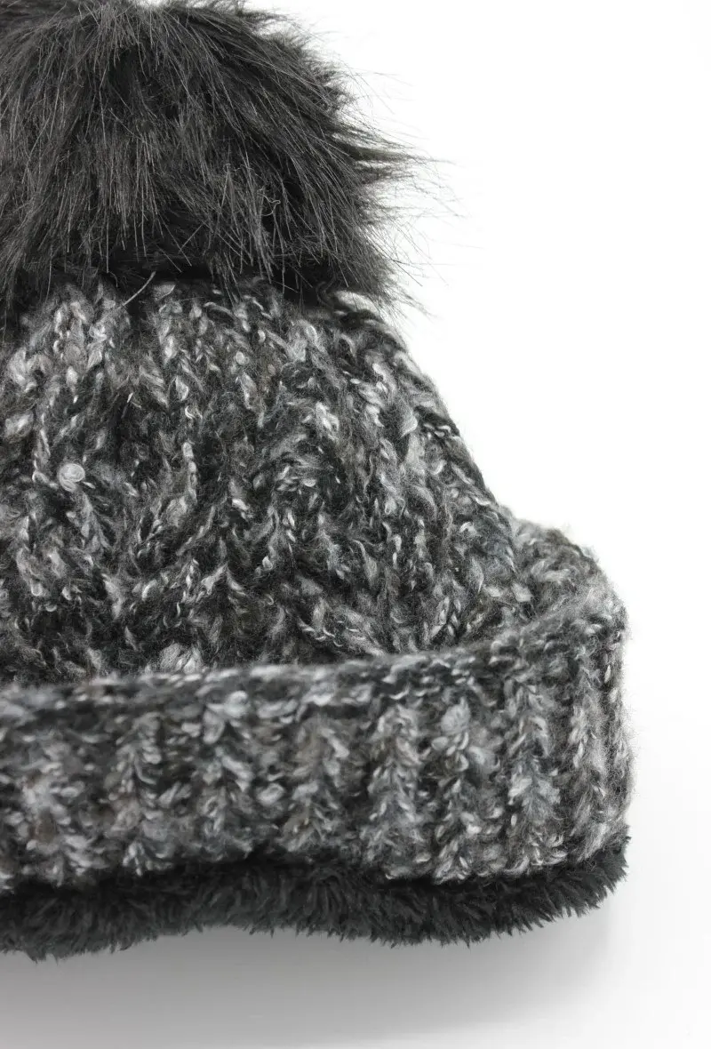Thumbnail: Unisex Comfy Knitted Pompom Winter Beanie