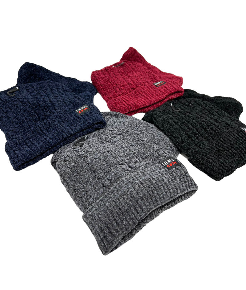 Thumbnail: Unisex Beanie & Scarf Set Faux Fur Warm Winter Travel Outdoor Ski Thermal Set