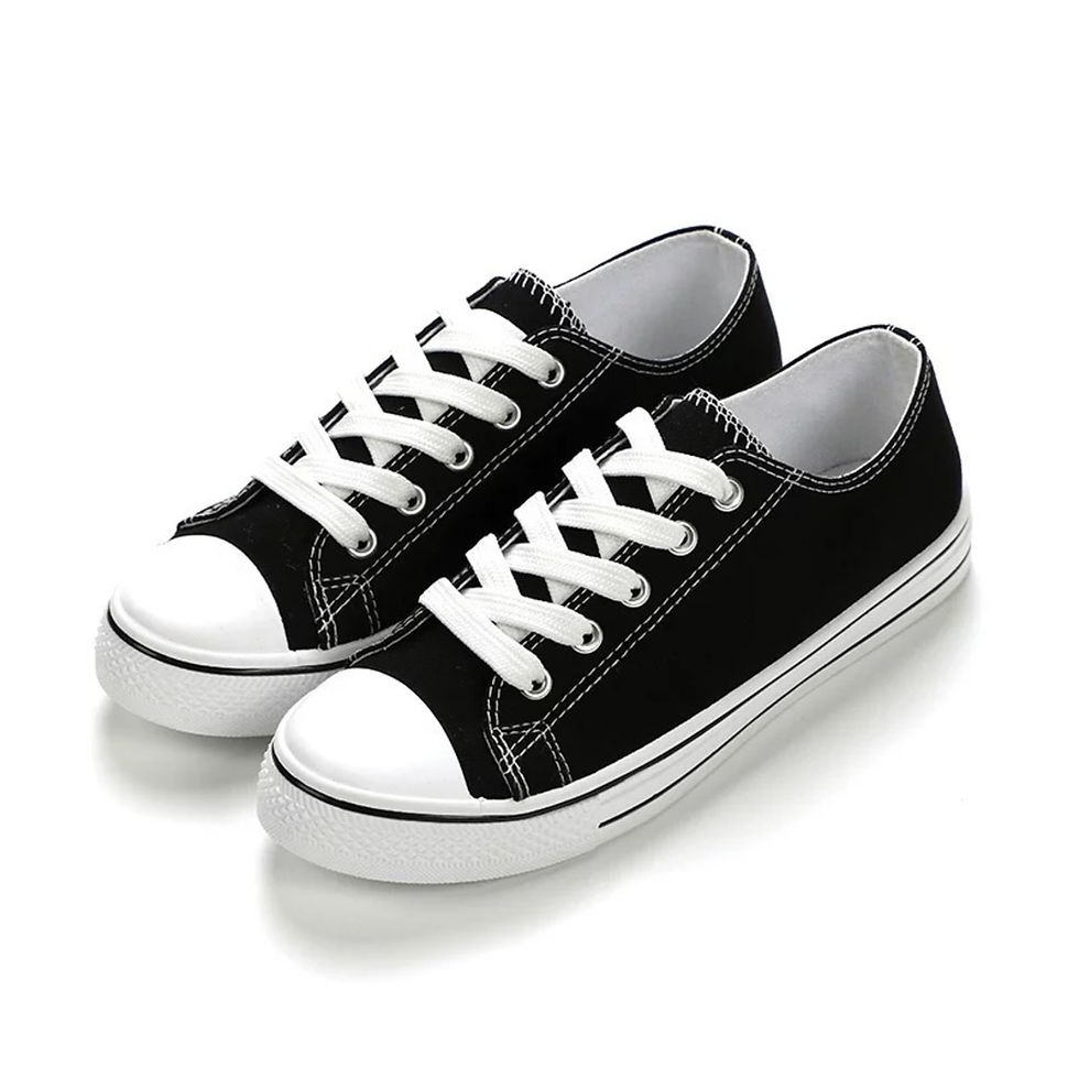 Thumbnail: Women's Canvas Shoes Ladies Girls Trainers Plimsolls Lace Up Flat Pumps Sneakers