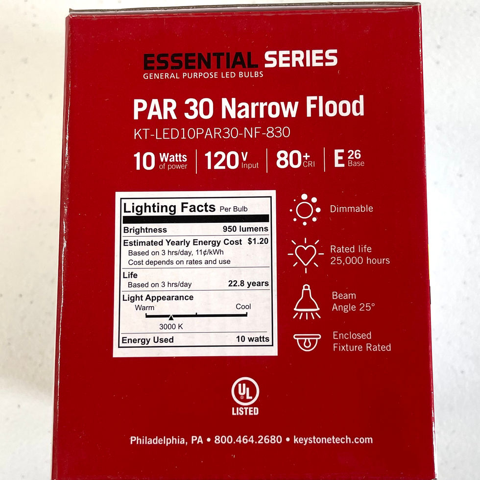 KT-LED10PAR30-NF-830 10W PAR30 3000K Long Neck LED Narrow Flood Light Bulb