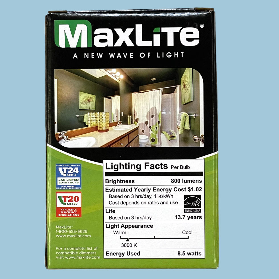 Maxlite 8.5W LED Globe 3000K G25 Dimmable Bulb 100W Equal
