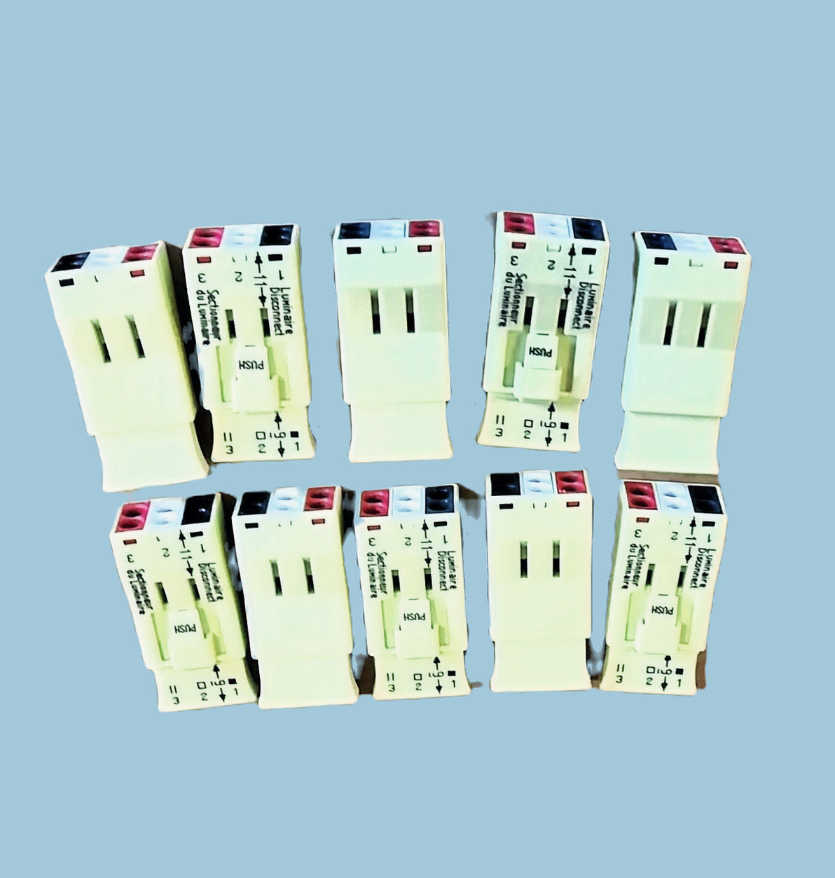 10x Wago 873-903 Three Pole Luminaire Disconnect Connectors