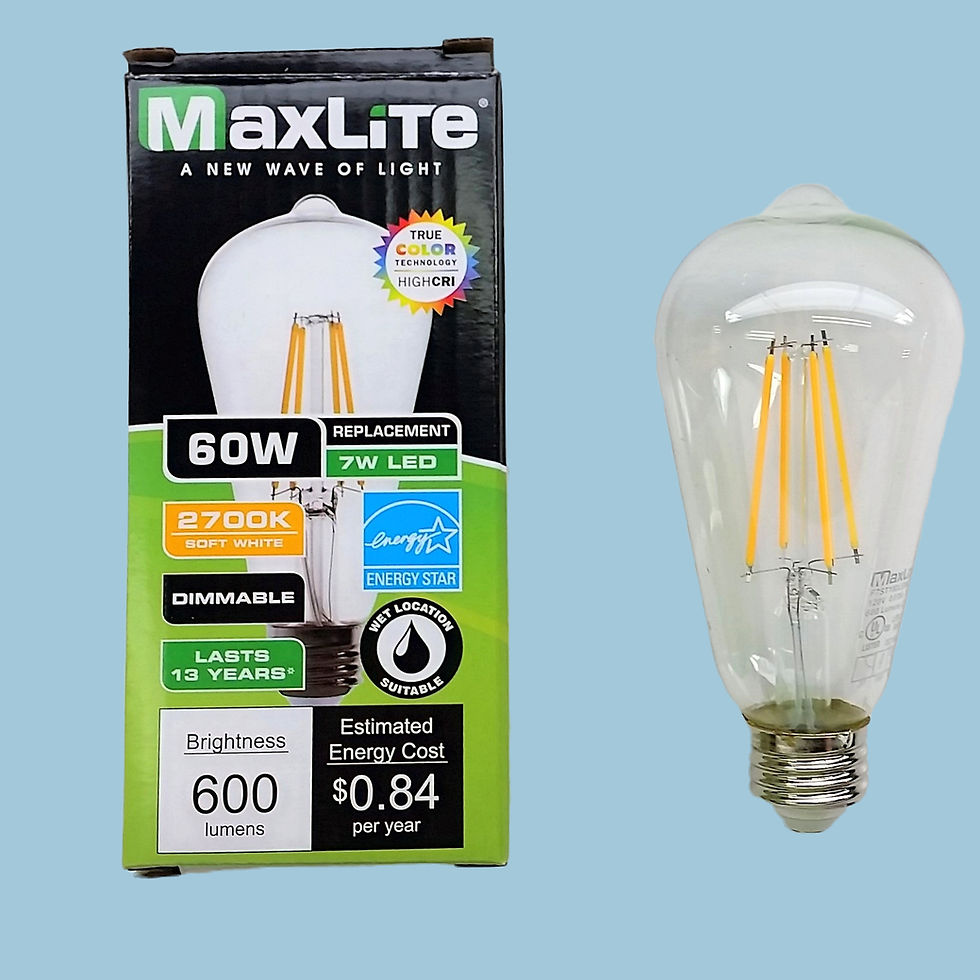 Maxlite 7W Filament LED Light Bulb 2700K Dimmable 60W Equal F7ST19DLED927/JA8