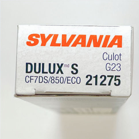 CF7DS/850/ECO Sylvania 21275 7W 5000K Single Tube 2 Pin G23 Base CFL Light Bulb