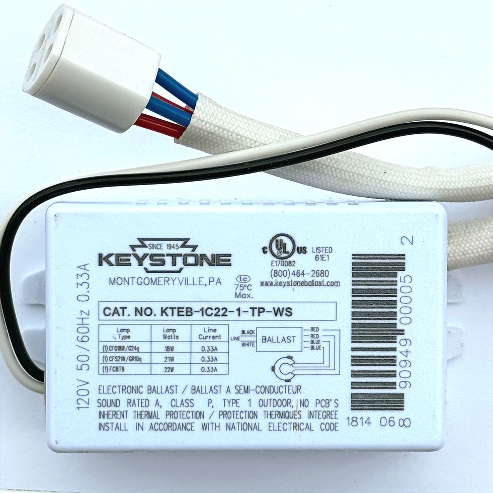 Keystone KTEB-1C22-1-TP-WS Circline Fluorescent 22W T9 Ballast with Socket