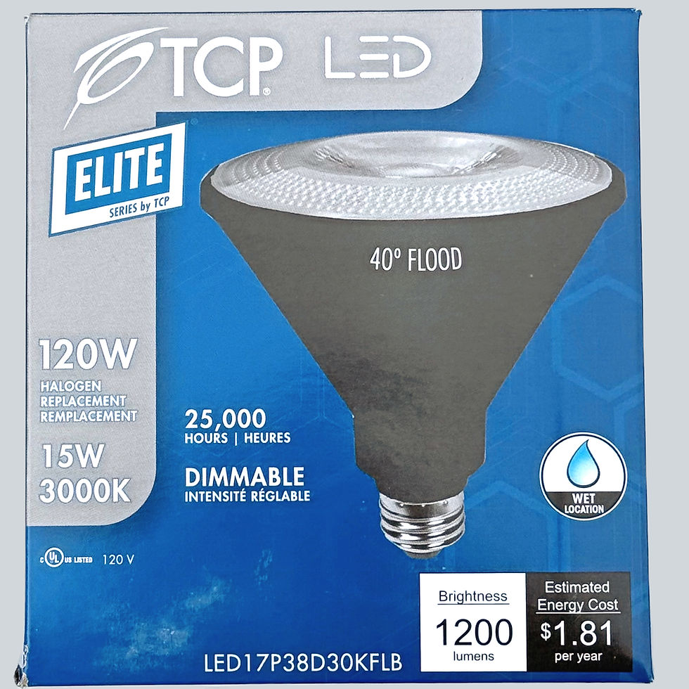 TCP LED17P38D30KFL-B 15W Black (120W Equal) PAR38 3000K Dimmable LED Flood Light Bulb