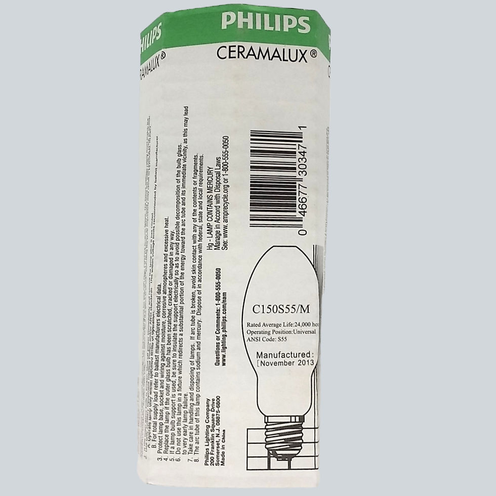 Philips 30347-9 C150S55/M 150W ED-17 Medium E26 Base High Pressure Sodium Bulb