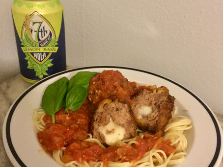NOLA Lemon Basil Wheat Marinara w/ Mozzarella-stuffed Meatballs