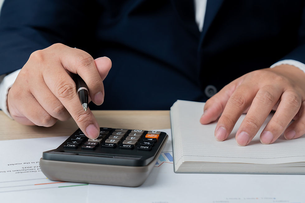 a man budgeting