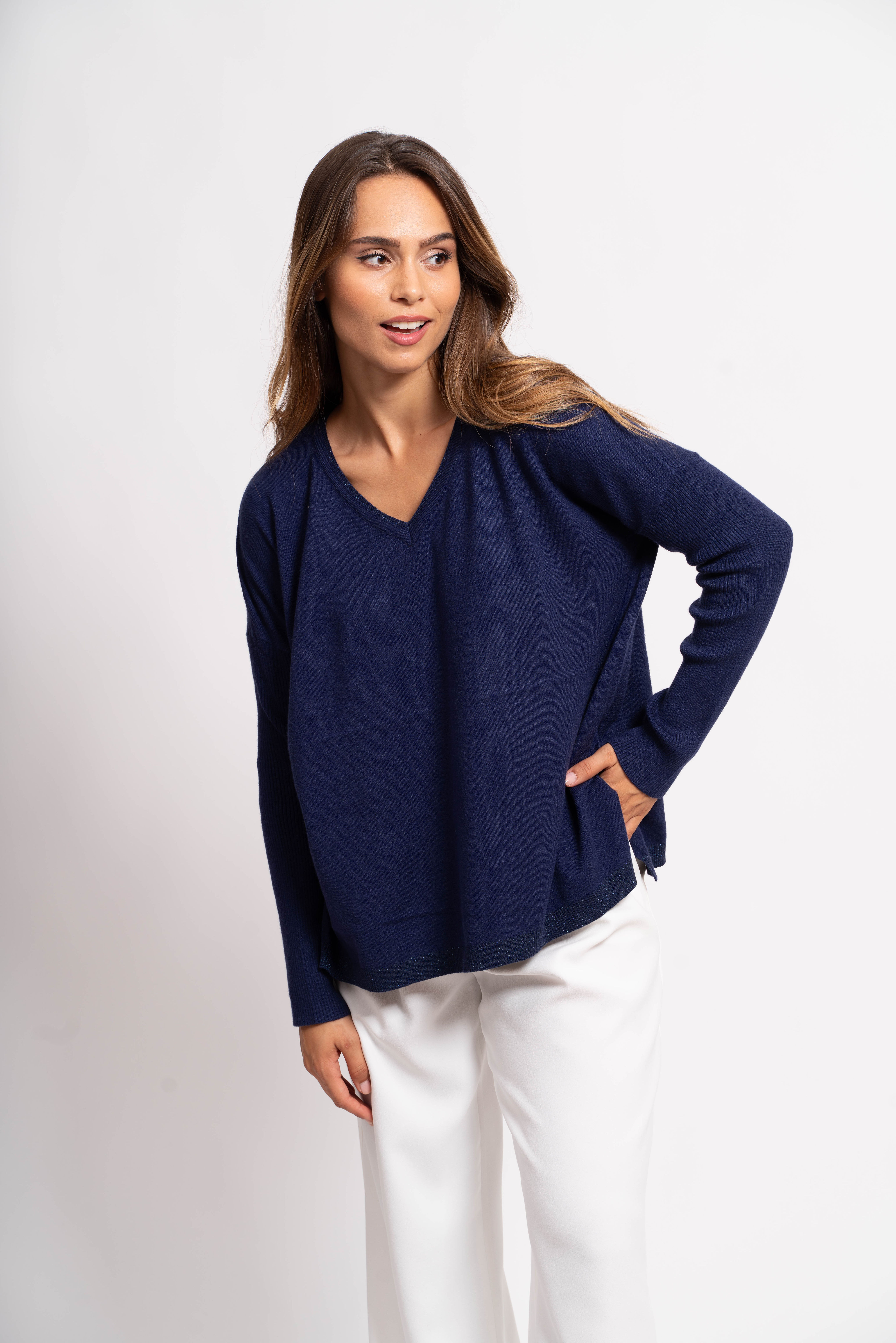 Pull oversize avec fils de Lurex®
