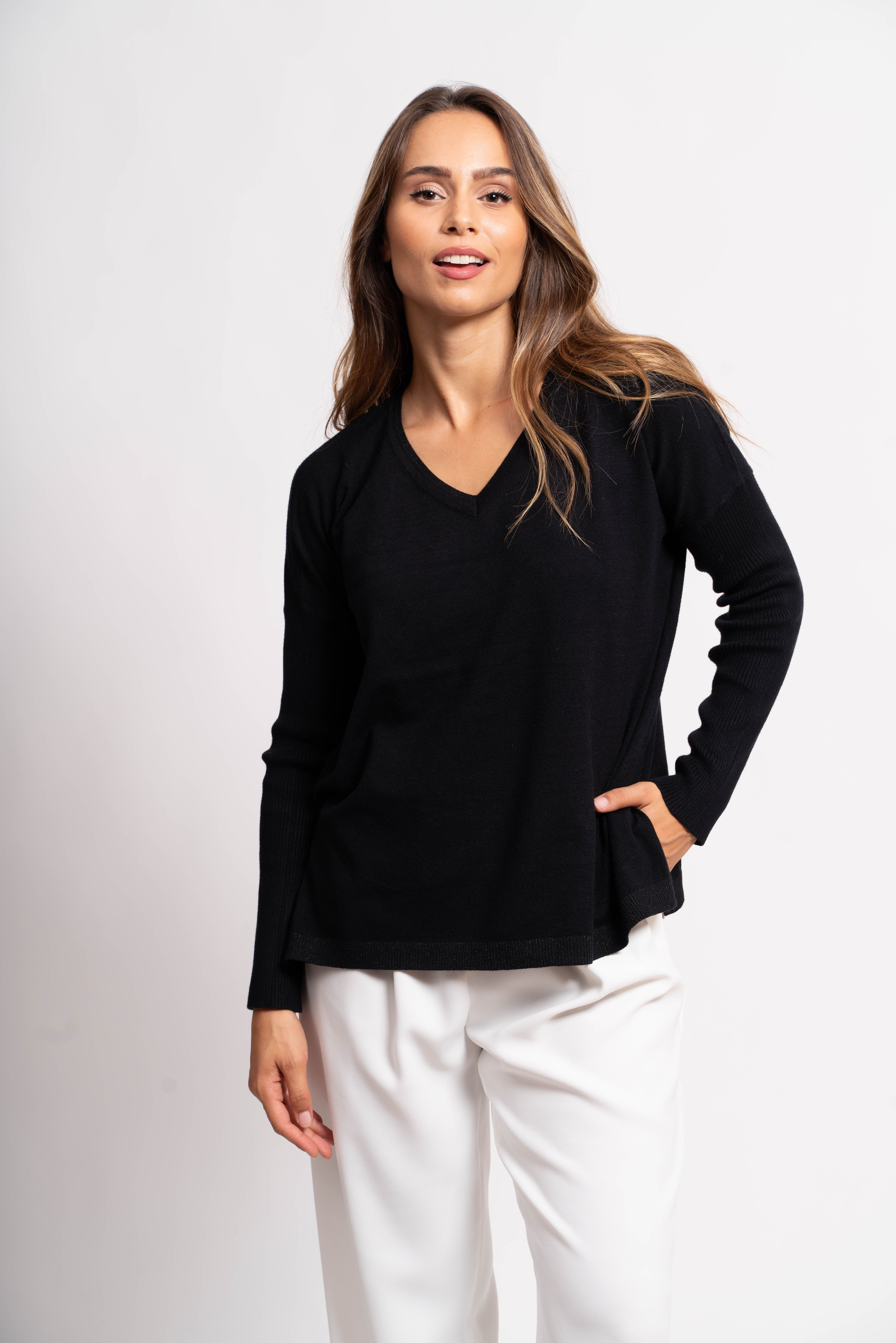 Pull oversize avec fils de Lurex®