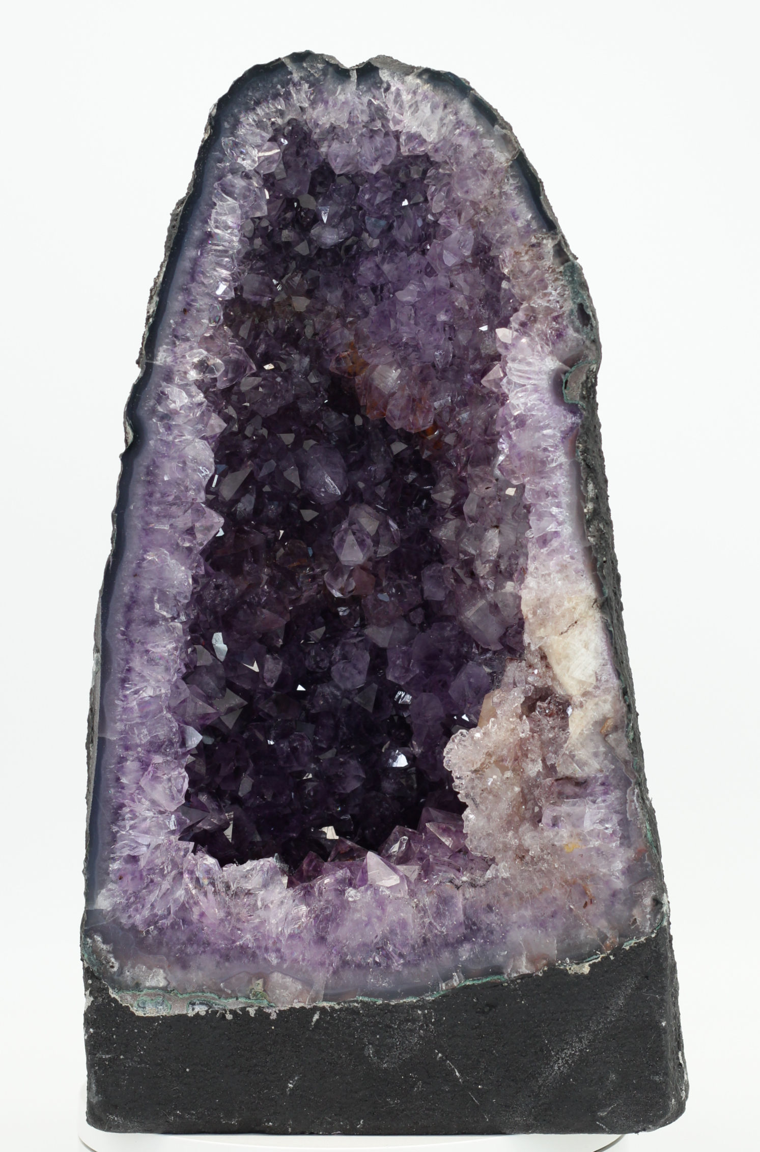 Premium Brazilian Amethyst Cut Base Geode Deep Purple Crystals 27cm AM002