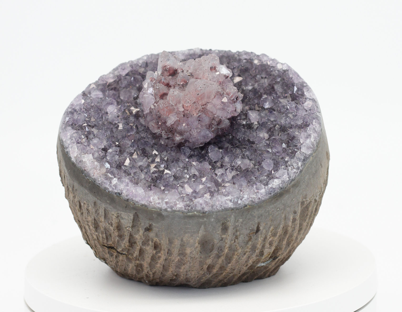 Exclusive Artigas Amethyst Geode Bowl with Crystal Flower 9cm PR013