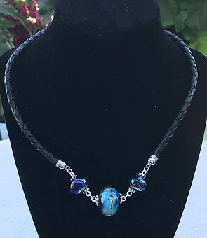 black leather necklace