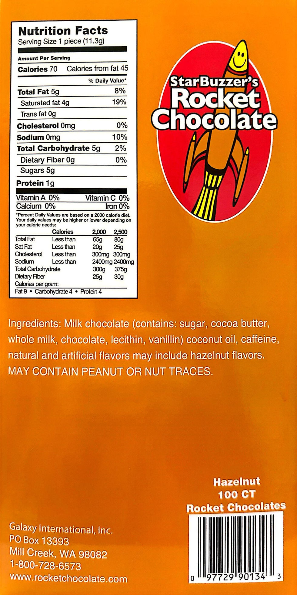 Thumbnail: Hazelnut Rocket Chocolates, 100 count