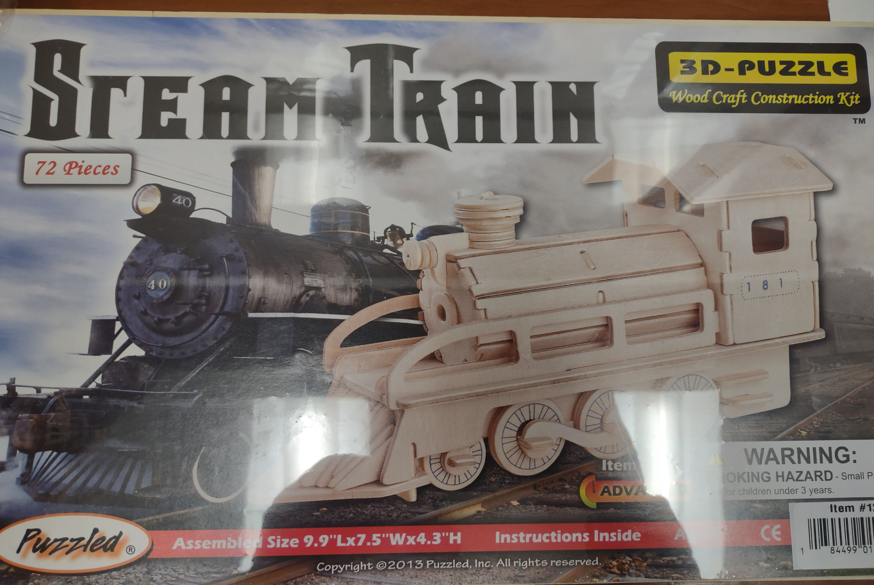 3D Wooden Puzzle - Steam Train