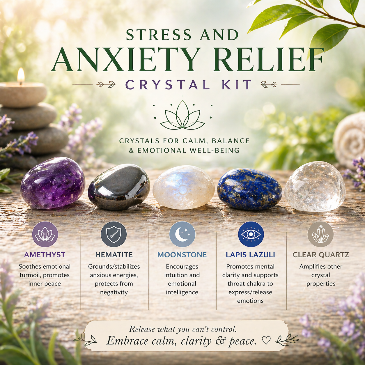 Stress and Anxiety Relief Crystal Kit