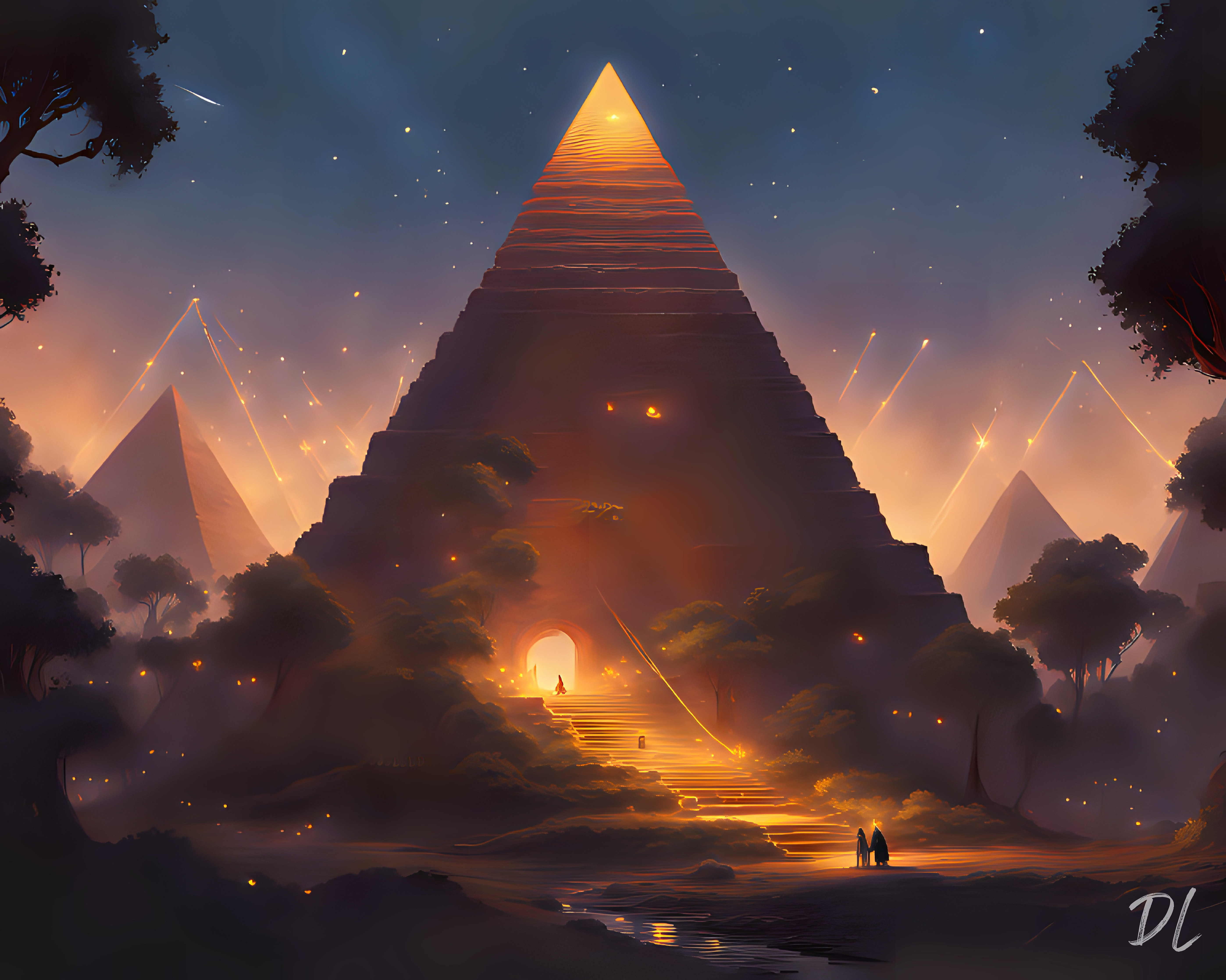Pyramidal Grid - Divine Generator (Art Print)