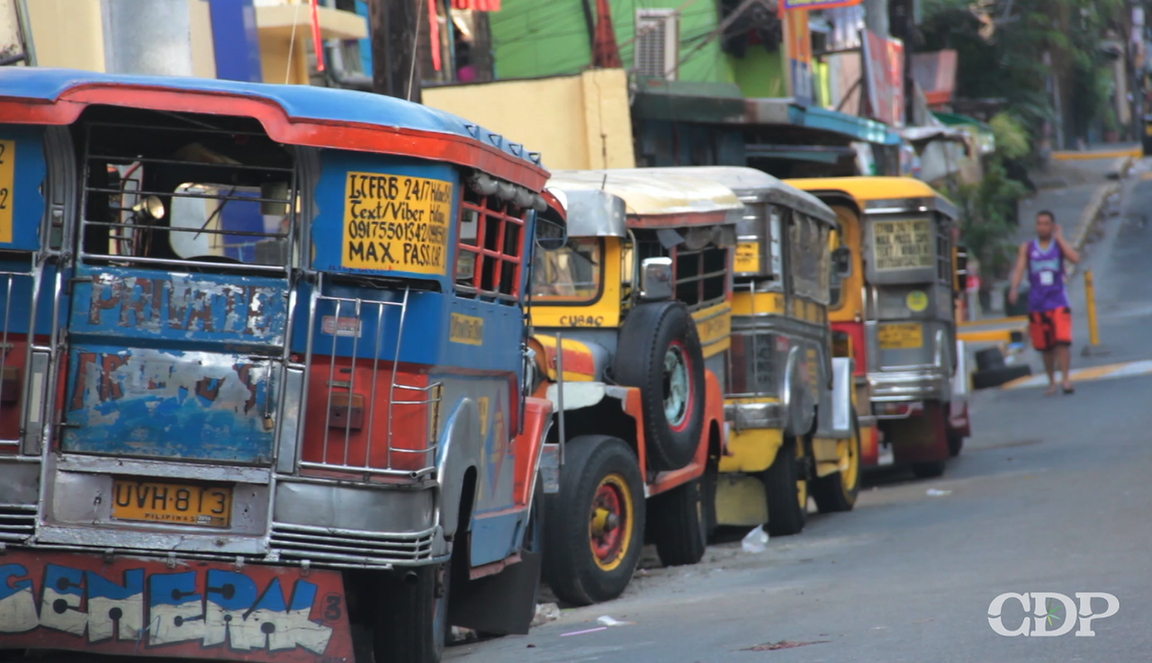 Double parking of jeepneys