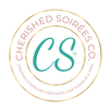 “Cherished Soirèes Co. monogram logo with interlocking C and S design.”