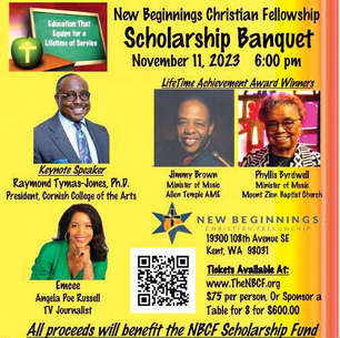 New Beginnings Christian Fellowship Scholarship Banquet 11.11.23