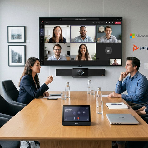 Poly meeting room all in one bar