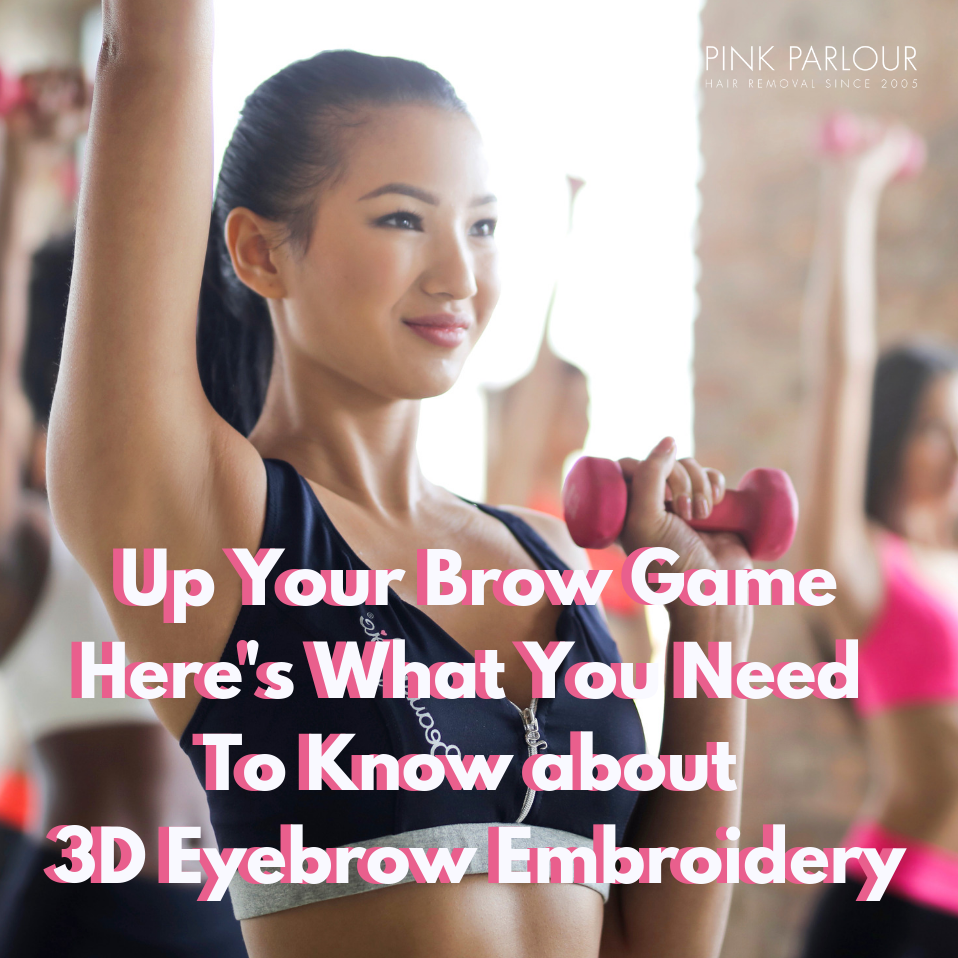 Up Your Brow Game 3D Eyebrow Embroidery Pink Parlour