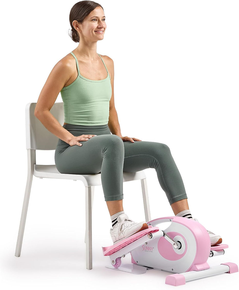 Miniature : Sunny Health & Fitness Under Desk Elliptical Machine, Portable Sitting or Stand