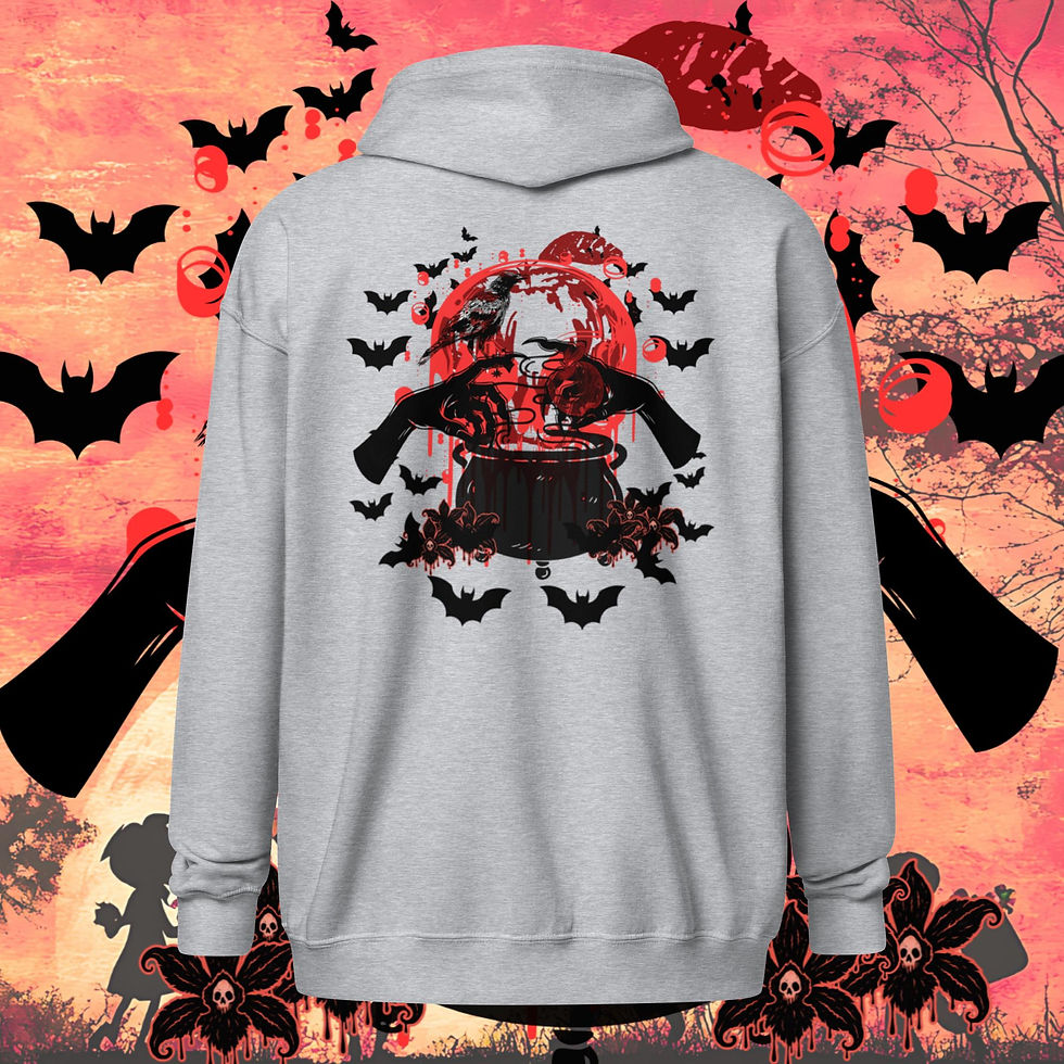 Thumbnail: Witch's Harvest: Unisex heavy blend zip hoodie