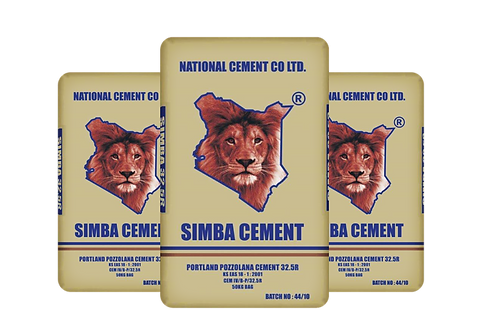 Three bags of Simba Cement by National Cement Co Ltd.