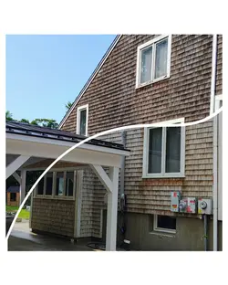 soft washing cedar siding in Westport MA